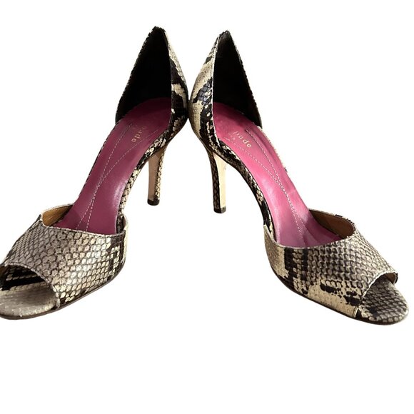 Kate Spade Reptile Print Heels Size 6 - Picture 1 of 9